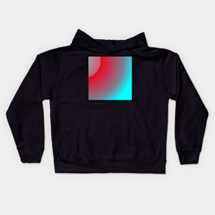 Holographic aqua and red watercolor gradient Kids Hoodie